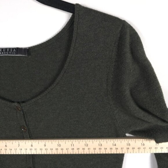 PERUVIAN CONNECTION‎ 100% PIMA COTTON PERU 1/4 Button Knit Maxi Dress Size SP - Picture 6 of 12